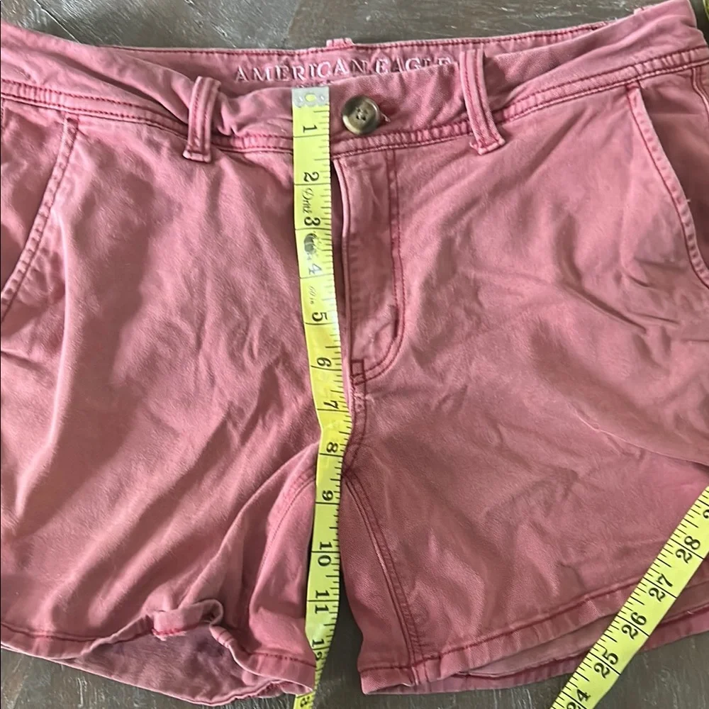American Eagle Outfitters Pink Bermuda Shorts Cotton Blend - Picture 6 of 6